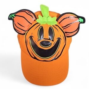 Disney Mickey’s Pumpkin Patch Halloween Hat One Size Adjustable NWOT 3D Ears
